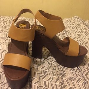 Brown never worn platforms