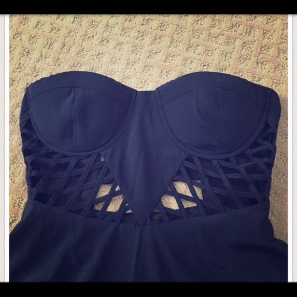 Ark & co corset strapless dress