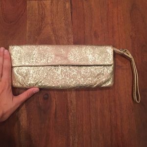 J.Crew gold wristlet