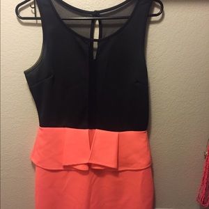 Black/peach dress