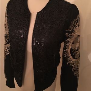 Beautiful sequin bomber jacket !