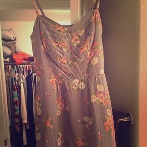 Lauren Conrad grey floral dress