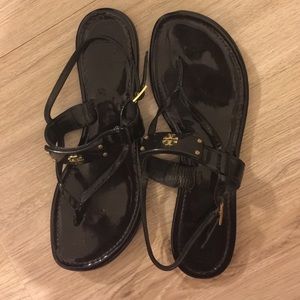 Black patent Tory Burch sandals