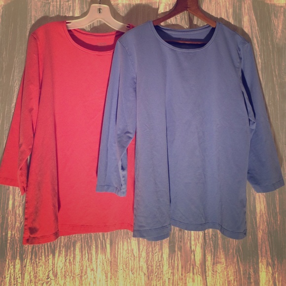 2 Chico's 3/4 length sleeve Ultimate Tee