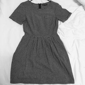 Madewell black and gray striped dress. Size 0