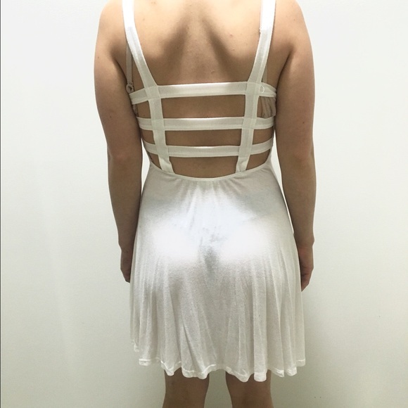 White cut out back skater Tobi dress