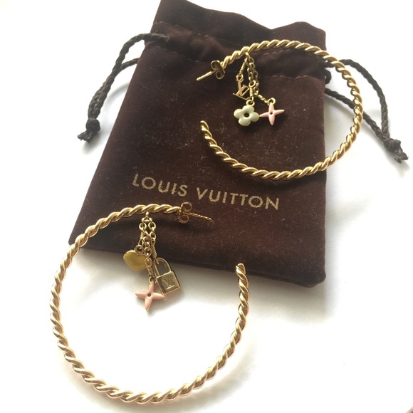 Authentic LV Gold-Tone Sweet Monogram