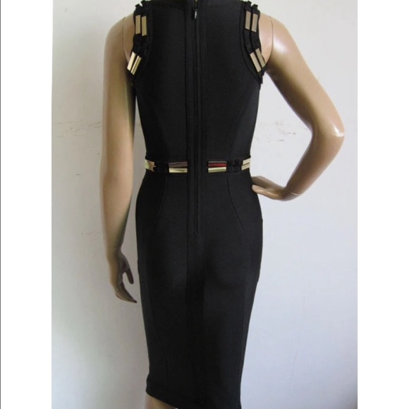 New Midi bandage dress with gold hardware - Picture 4 of 5