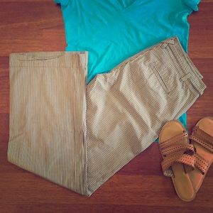 J. Crew striped wide leg pant