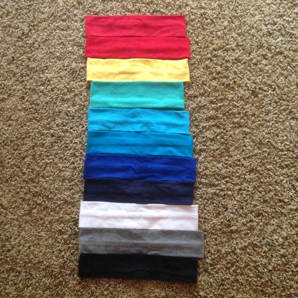 11 Solid Cotton Headbands