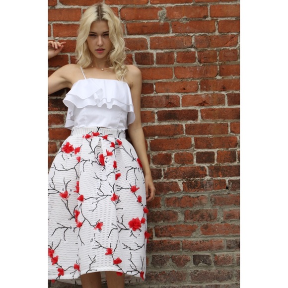 Floral A-line Skirt - Picture 1 of 2