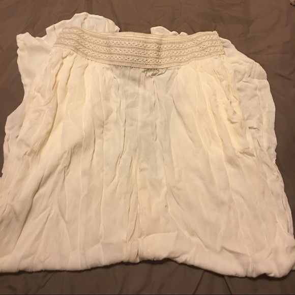 Cream wide legs