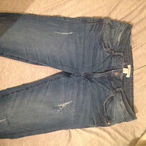 Cute denim jeans with natural rips