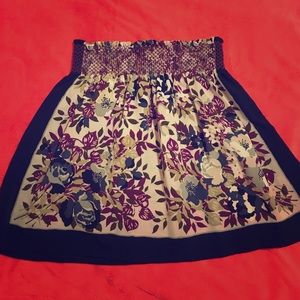 High waisted floral skirt