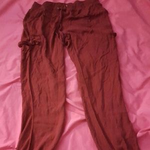 Dark red joggers