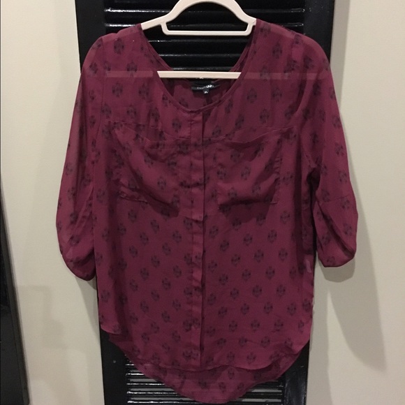 Paper moon sheer top L