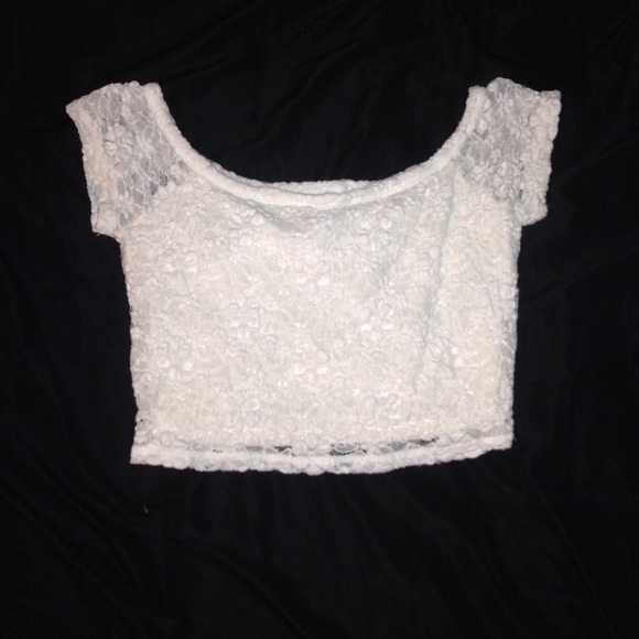 White Flower Crop-Top