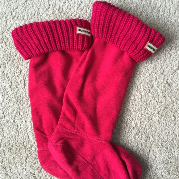 Hunter Half cardigan stitch boot socks