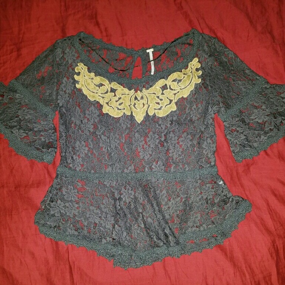 Free People XS lace top