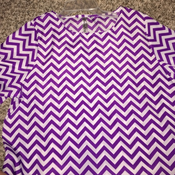 Purple and white chevron shirt