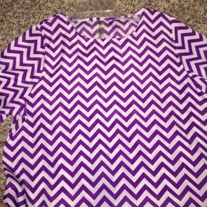 Purple and white chevron shirt