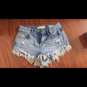 Pacsun high waisted distressed shorts