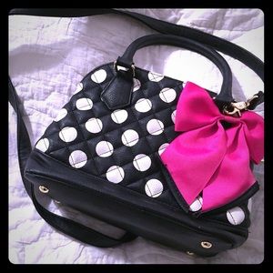 Betsey Johnson polka dot mini bag