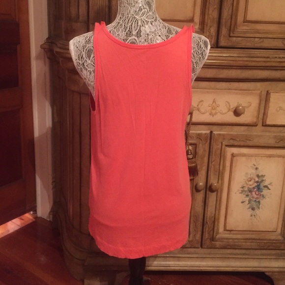 Gorgeous, LIKE NEW!! Coral CHIC Cotton Tank! Minty - Picture 3 of 4