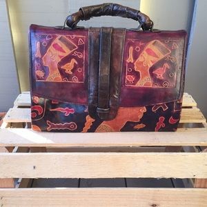 Handmade Leather Nefertiti Handbag