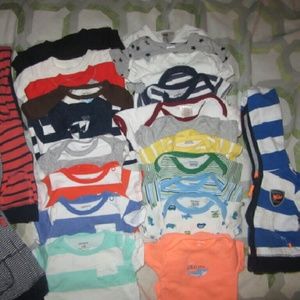 20 newborn onsies and 3 hoodies