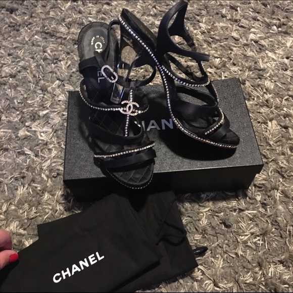 Chanel crystal sandals
