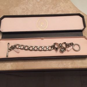 Juicy Couture silver B-Bow Starter charm bracelet