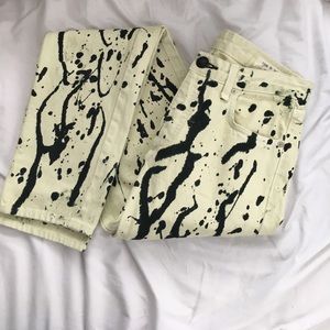 Rag and Bone  paint splattered jeans