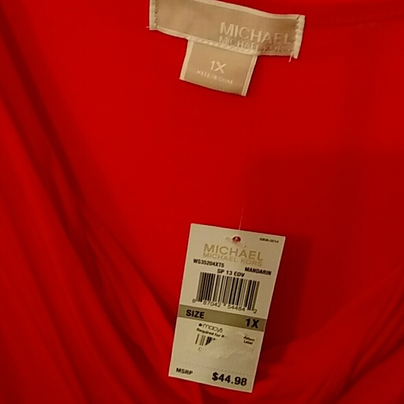 Authentic Michael Kors orange top. - Picture 2 of 3