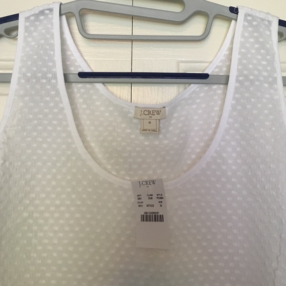NWT J. Crew white sleeveless top