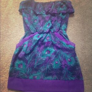 Peacock feather Dress Size M