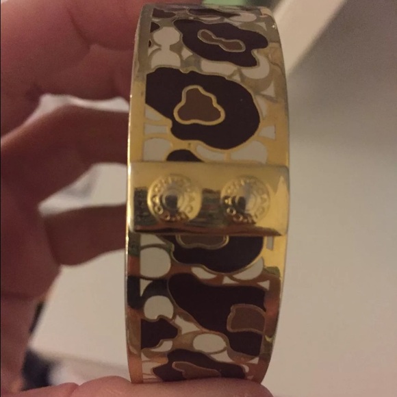 Gold/ multicolored Coach bangle bracelet - Picture 2 of 4
