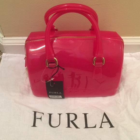 NWT Hot pink mini FURLA bag!