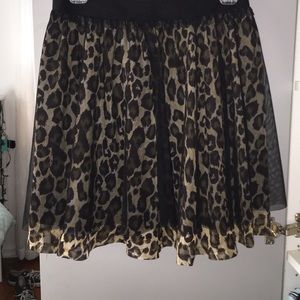 Forever 21 Cheetah toole skirt