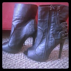 Just fab open toe booties