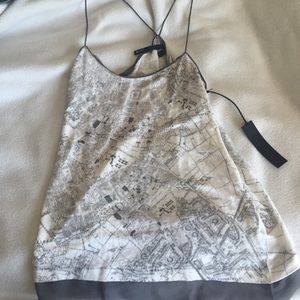 NWT joe's grey and white strappy tank top!!