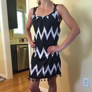 Striped midi dress