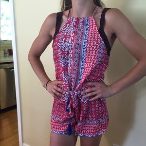 Patterned romper
