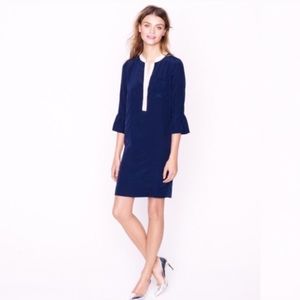 J. Crew Rosie silk dress in navy