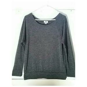 OLD NAVY Women's Gray Boatneck Sweater; M