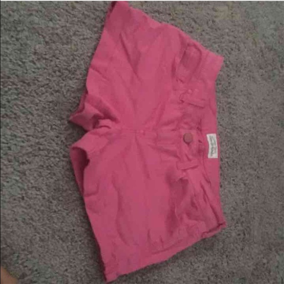 Pink Denim Shorts