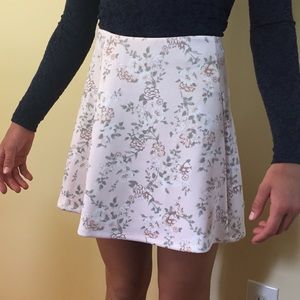 Floral neoprene skater skirt