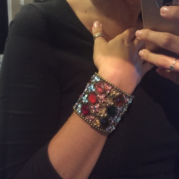 Jeweled wrist cuff