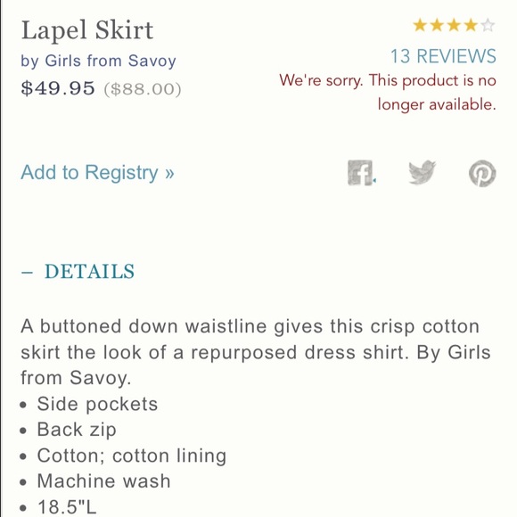 Anthropologie Lapel skirt - Girls from savoy - Picture 2 of 3