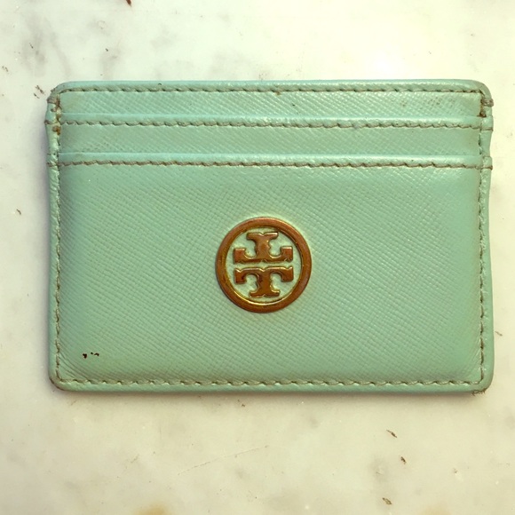 Tory Burch Card Case Holder in Teal